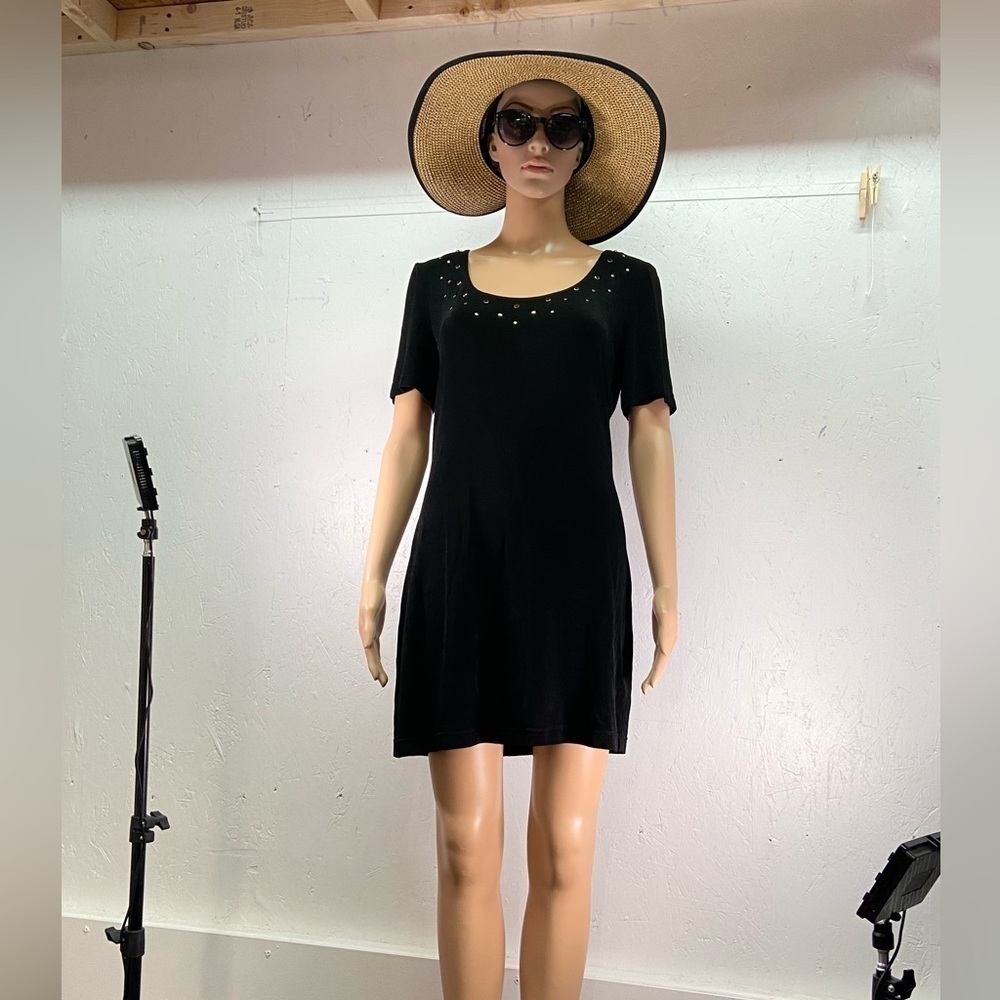 Joseph Ribkoff Black Dress 17 inches pit to pit likely medium - Picture 4 of 8